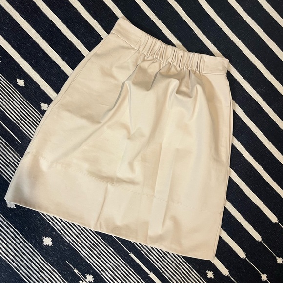 5/$50⭐️ Tibi womens beige a-line khaki cream pocket skirt Size 0 - Picture 1 of 5